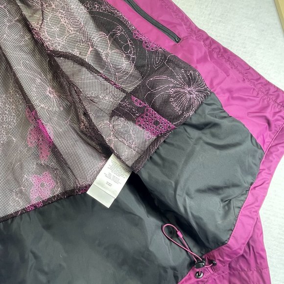 COLUMBIA Womens L Waterproof Jacket Berry Purple Lightweight Full Zip Hooded - Picture 10 of 14